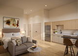 Studio apartment at The Emery Apartments in Lowell